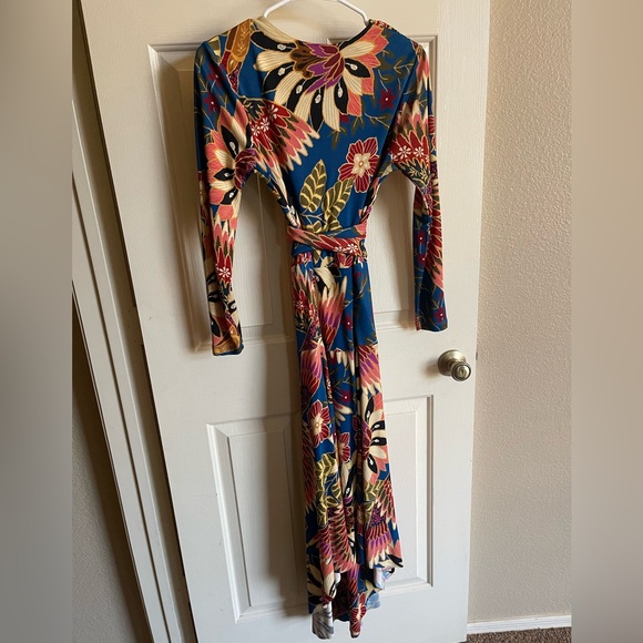 Farm Rio Toucan Jersey Wrap Women’s Dress Small - Picture 6 of 7